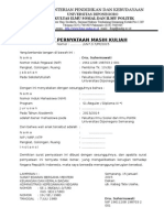 Surat Pernyataan Masih Kuliah Anak Pns