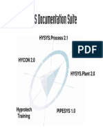 HYSYS Documentation Suite for Process, Plant, HYCON & PIPESYS