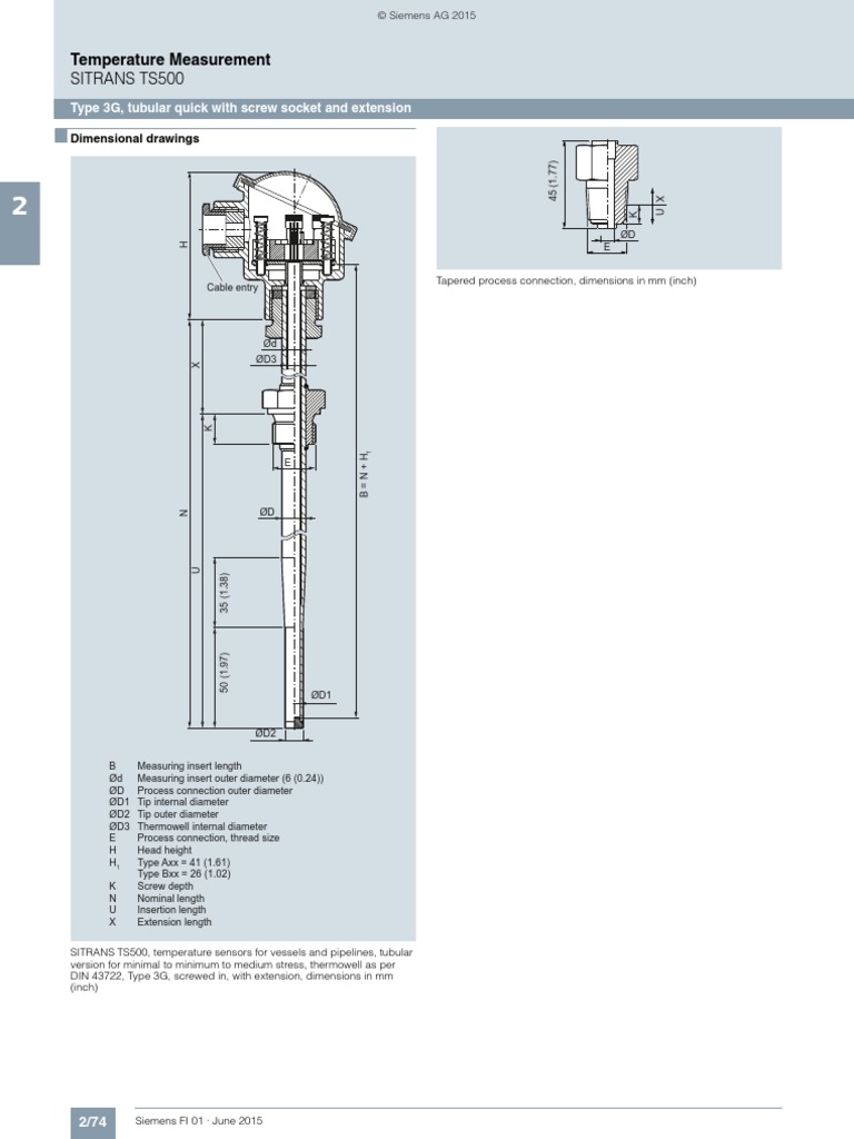 Temperature Measurement TS500 | PDF | Screw | Manufactured Goods