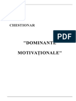 Chestionar - dominante motivationale