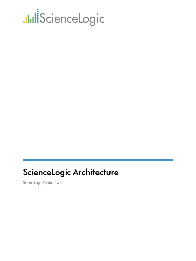 Sciencelogic Architecture 7 5 4 | PDF | Backup | Databases
