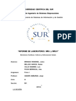 Informe Laboratorio MRU y MRUV