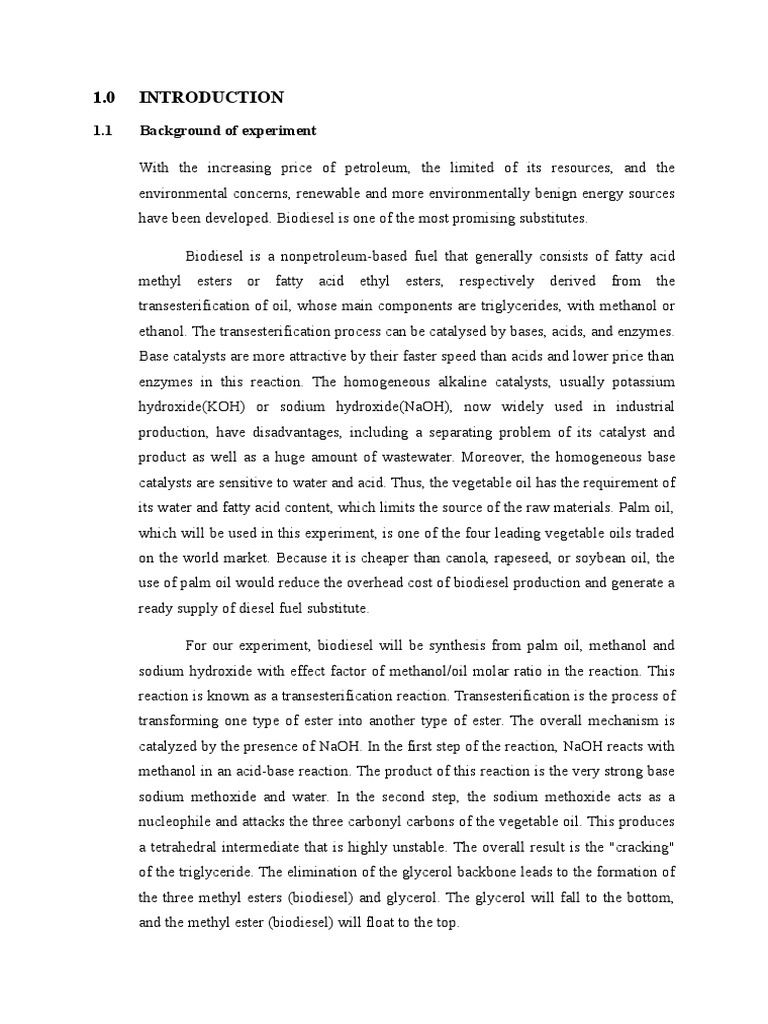 Biodiesel lab report image