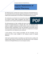 European Statements of Hospital Pharmacy