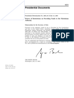 Administrative Order: Palestinian Authority Waiver of Restrictions On Funding (Presidential Determination) No. 2005-29 of July 14, 2005