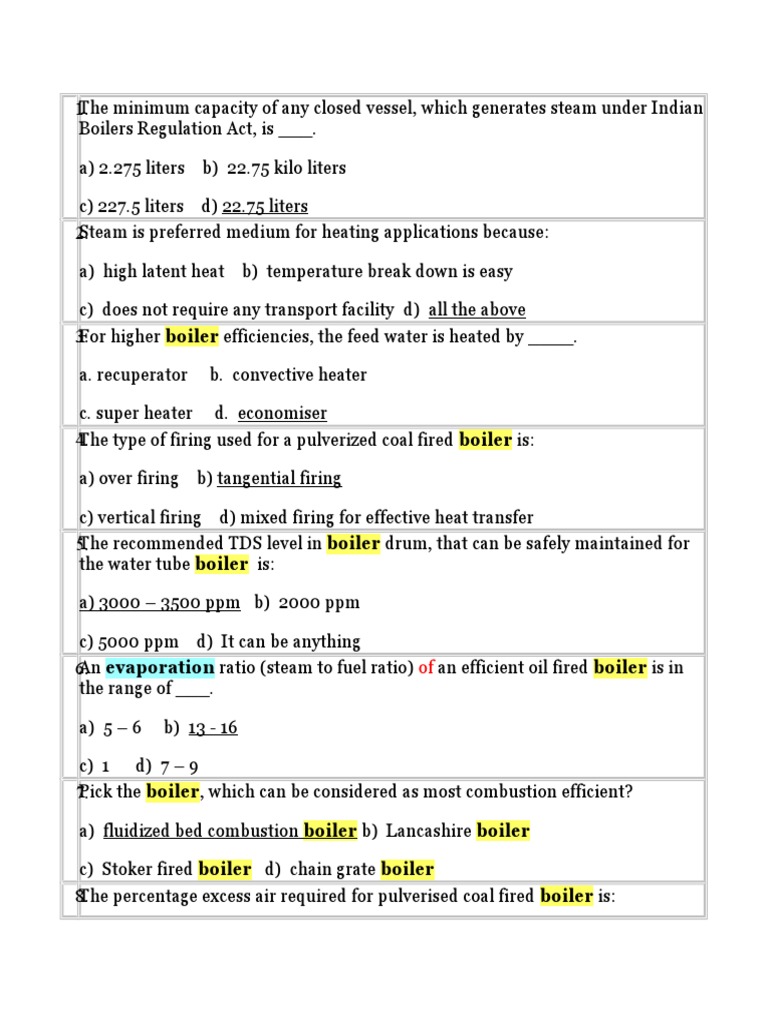 BoilerQuestions _ Answers Boiler Combustion