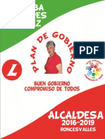 Plan Gobierno Rosalba Cespedes 2016-2019