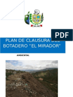 Plan de Cierre Botadero El Mirador Jaen