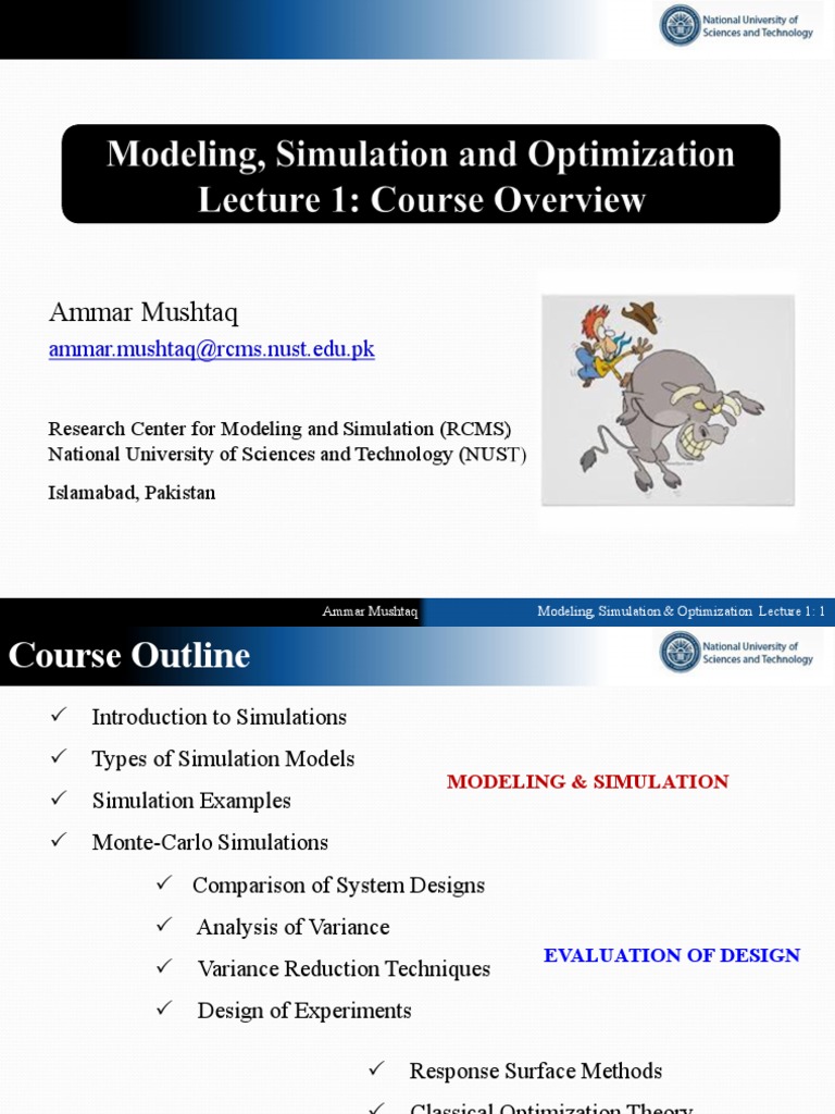Modeling, Simulation and Optimization | PDF | Conceptual Model | Simulation