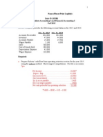 Name (Please Print Legibly) : Quiz #3 (10:00) Intermediate Accounting I and Financial Accounting I Fall 2015