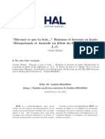 ''Dis-Moi Ce Que Tu Bois... ''Boissons Et Buveurs en Haute Mésopotamie Et Anatolie Au Début Du IIe Millénaire Av. J.-C. Cécile Michel