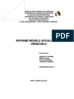 Informe Análisis Sobre El Modelo Socialista en Venezuela Theibrt Timaure