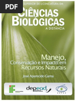 manejo, conservação e impacto em recursos naturais