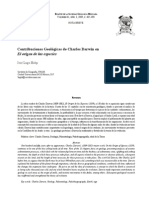 Contribuciones Geológicas de Charles Darwin en El Origen de Las Especies