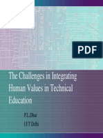 Challenges for  engineering educator of values