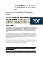 Cuando Nació Simón Bolívar 24 de Julio de 1783 y Murió 17 de Diciembre de 1830