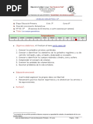 Volumen Y Capacidad Matematicas Sexto Formas Geometricas