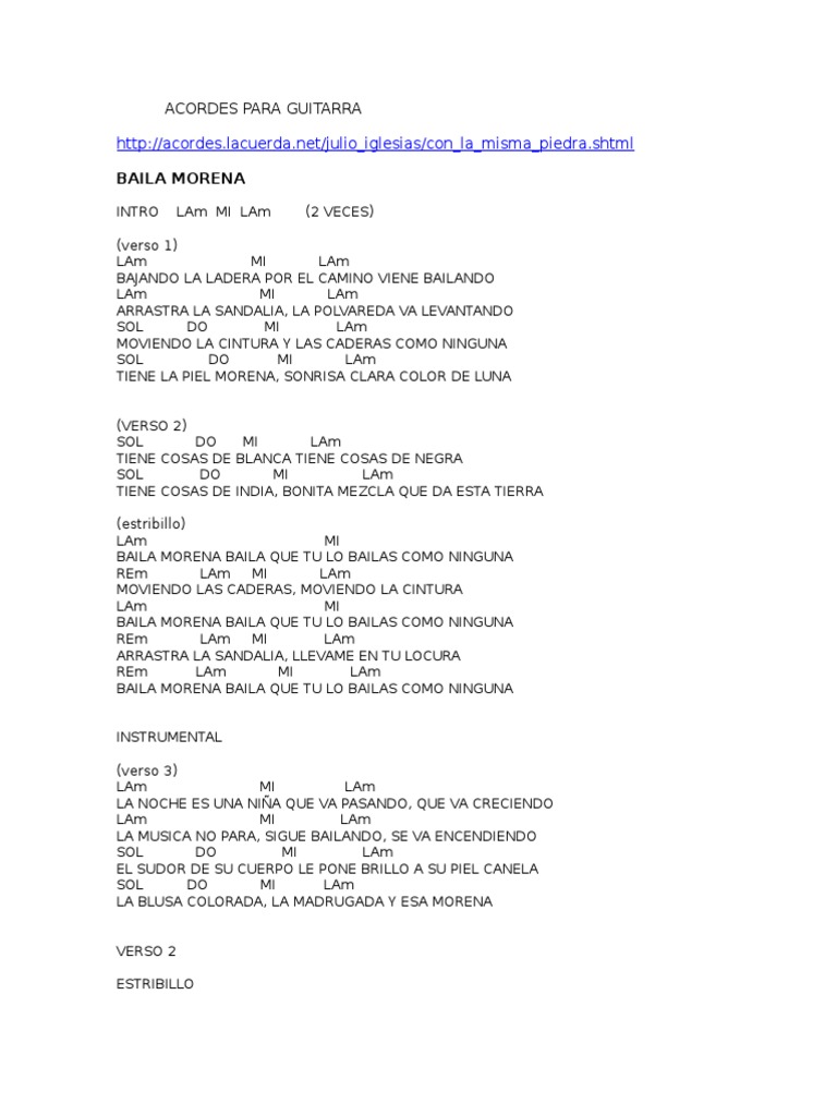 Acordes Para Guitarra La Bamba Cancion Amor