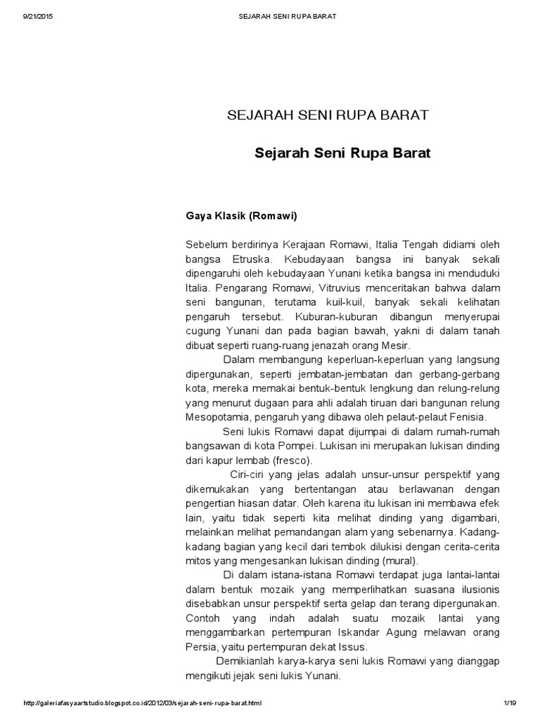 Sejarah Seni Rupa Barat Pdf