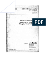 Elctrode Reaction Kinetics Detrermined by Cyclic Sweep Triangular Wave Voltametry