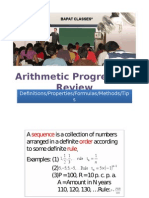 Arithmetic Progression Review