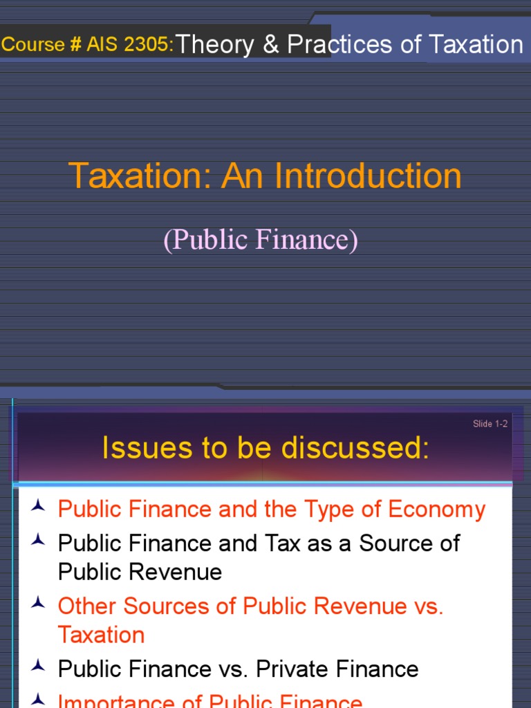 article review on public finance and taxation