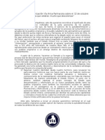 Comunicado 12 de Octubre Organización Vía Arica Parinacota