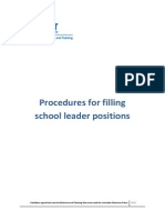 Procedures For Filling School Leader Positions