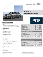 Audi Q3 Facelift - 2.0 TFSI Price & Specs