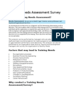 Training Needs Assessment Survey