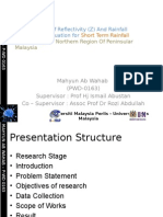 Development of Reflectivity (Z) and Rainfall Intensity (R) Equation For Short Term Rainfall Forecasting For Northern Region of Peninsular Malaysia