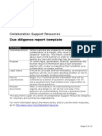 Due Diligence Report Template 