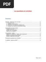 QUESTIONS - REPONSES ENTRETIEN D EMBAUCHE.docx | Édition | Travail