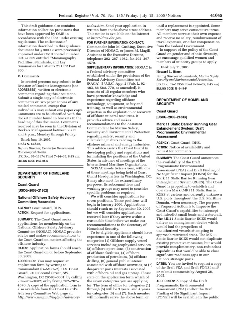 Notice Committees Establishment, Renewal, Termination, Etc. National