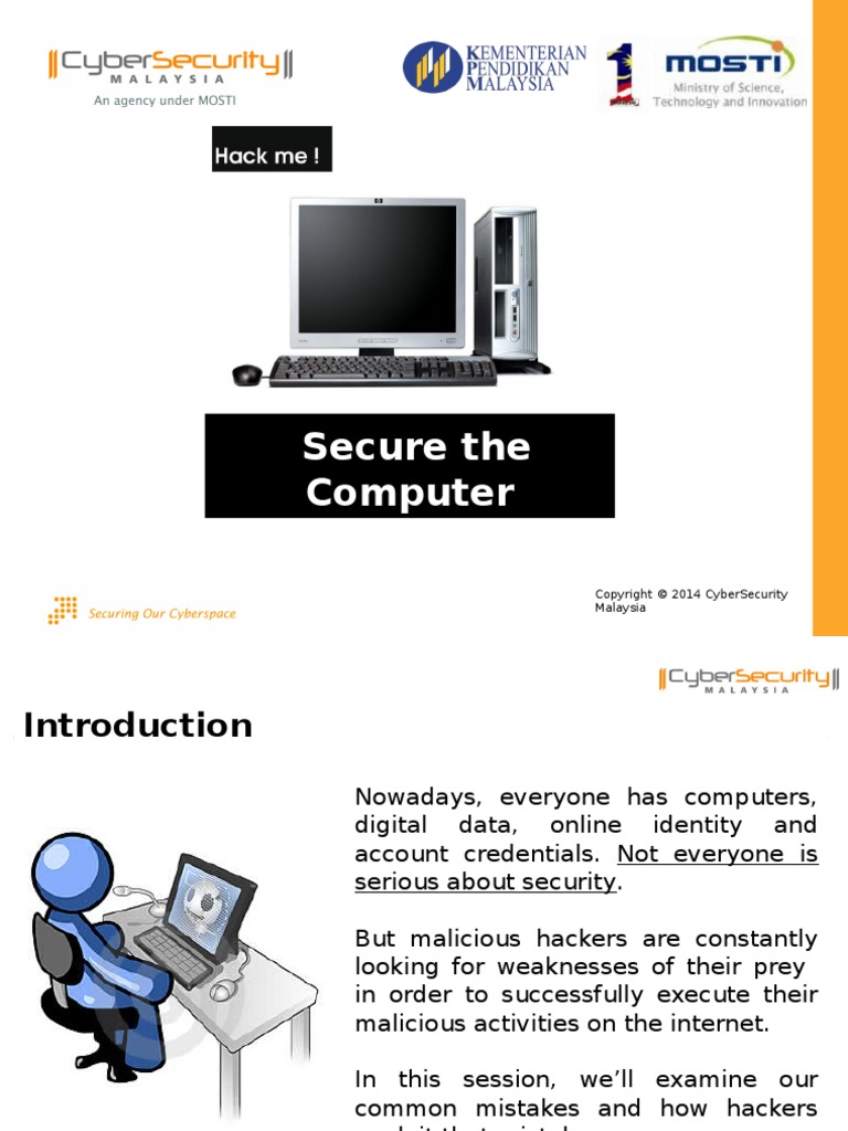 Secure The Computer: Malaysia | PDF | Computer Security | Security