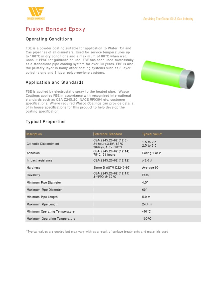 Fusion Bonded Epoxy Coating Specs | PDF | Applied And Interdisciplinary ...
