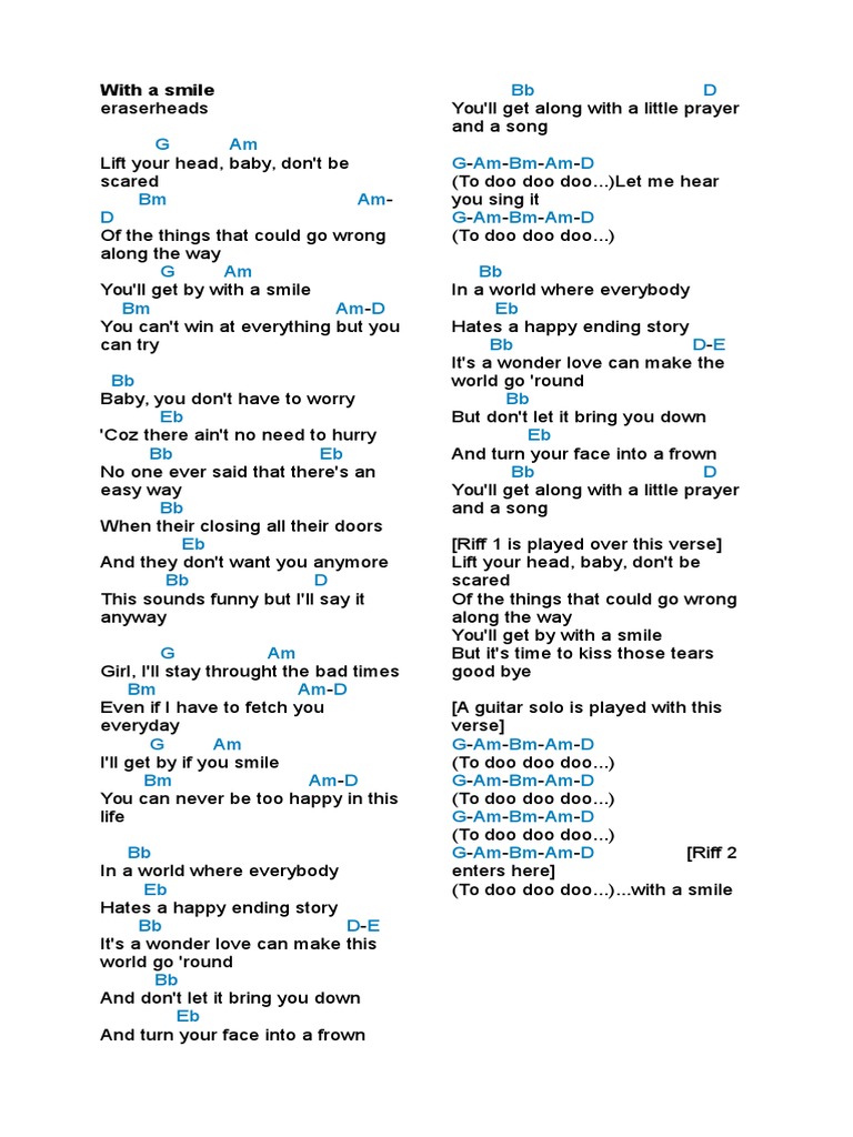 Chords and Lyrics Compilation | PDF