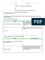 U1l5 Cloud Computing Worksheet Rmo