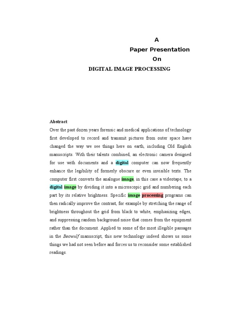 Digital Image Processing | PDF