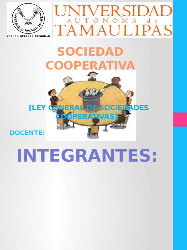 Ley de Sociedades Cooperativas | PDF | Cooperativa | Sociedad de ...
