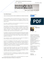 Metodologia de La Investigación - Guía Metodológica