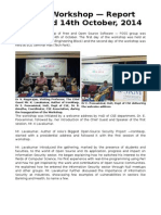 FOSS Workshop - Report 13th and 14th October, 2014