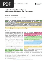 Bell Binnie Authenticating Queer Space