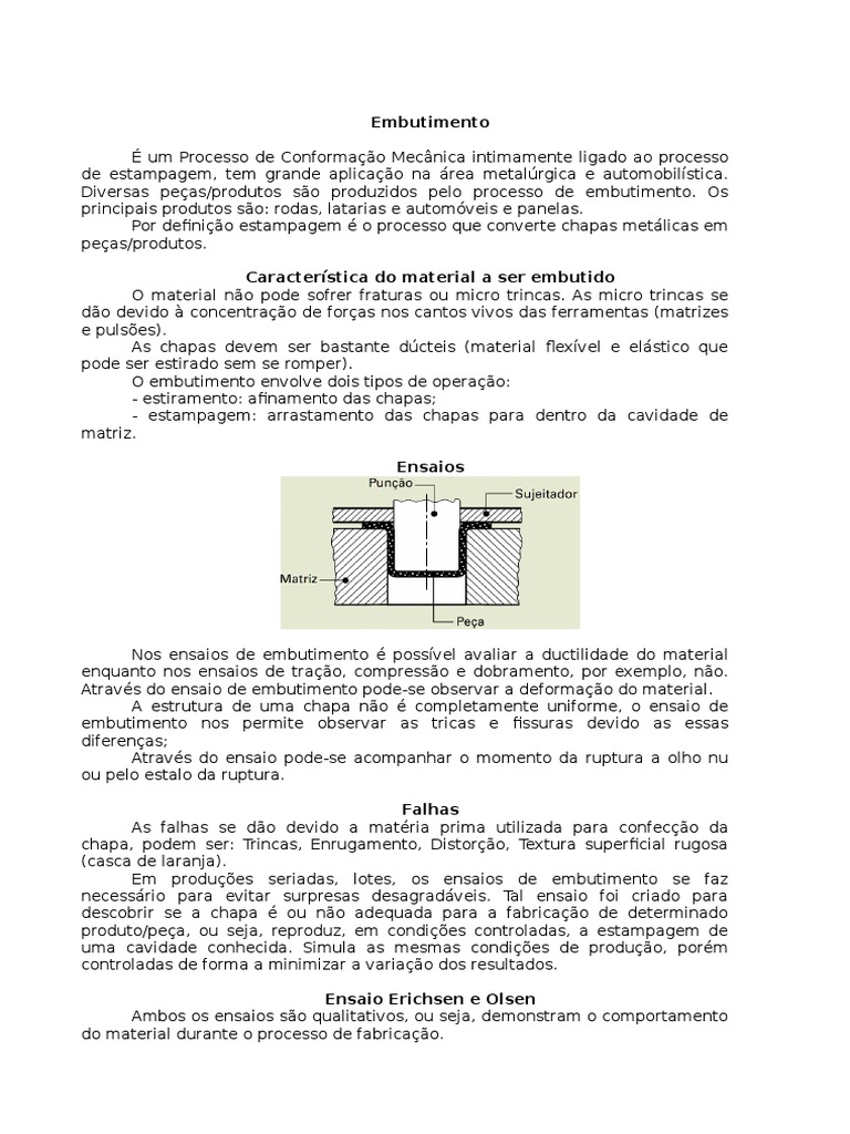 Ensaios de Embutimento Metálico | PDF | Ductilidade | Science