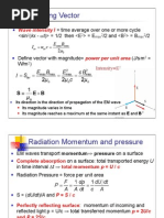 Poynting Vector: Wave Intensity I