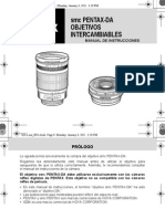 Manual Guía smc PENTAX-DA OBJETIVO INTERCAMBIABLE versión larga 2011