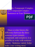 Simple, Compound, And Complex Sentences In