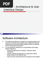 Chapter: Architecture & User Interface Design