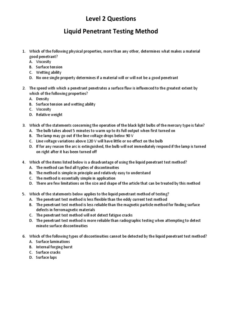 PT Level II | PDF | Chemistry | Materials
