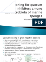 Screening For Quorum Sensing Inhibitors... Marine Sponges (Pres 2)